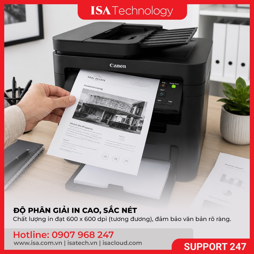 Máy in Canon MF275dw | In 2 Mặt, Scan, Copy, Fax, ADF, Wifi – Chính Hãng ISA Technology
