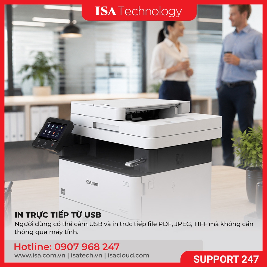 Máy in Canon MF453dw Laser đa chức năng In Scan Copy, Duplex tự động, WiFi, ADF 50 tờ, 4 trang/phút