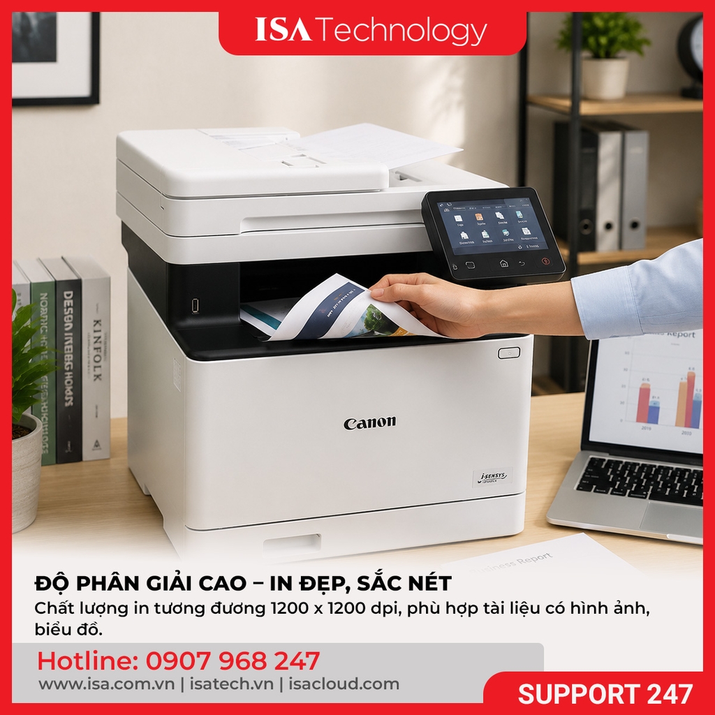 Máy in laser đa năng màu Canon MF645Cx ( A4 | A5 | USB | LAN | WIFI | In đảo mặt | Copy | Scan đảo mặt | Fax 2 mặt )