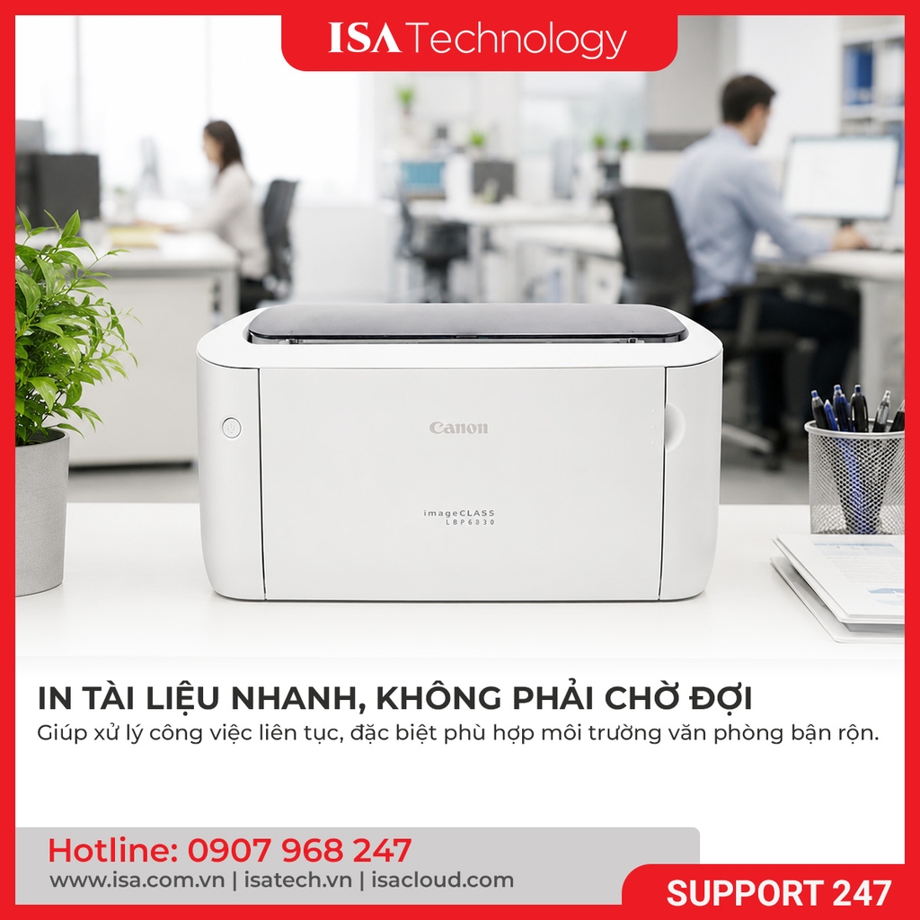 Máy in Laser đen trắng Canon LBP 6033w (In, A4, USB, Wifi)