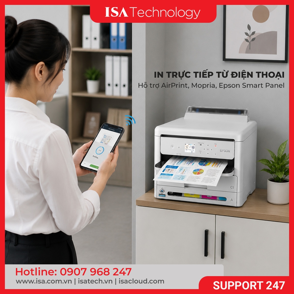 Máy in phun màu Epson WorkForce Pro WF-C5390 - ISA Technology