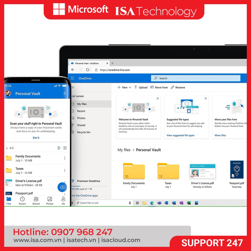 Microsoft 365 Business Basic - Gói 12 Tháng, Email Doanh Nghiệp, Lưu Trữ Đám Mây