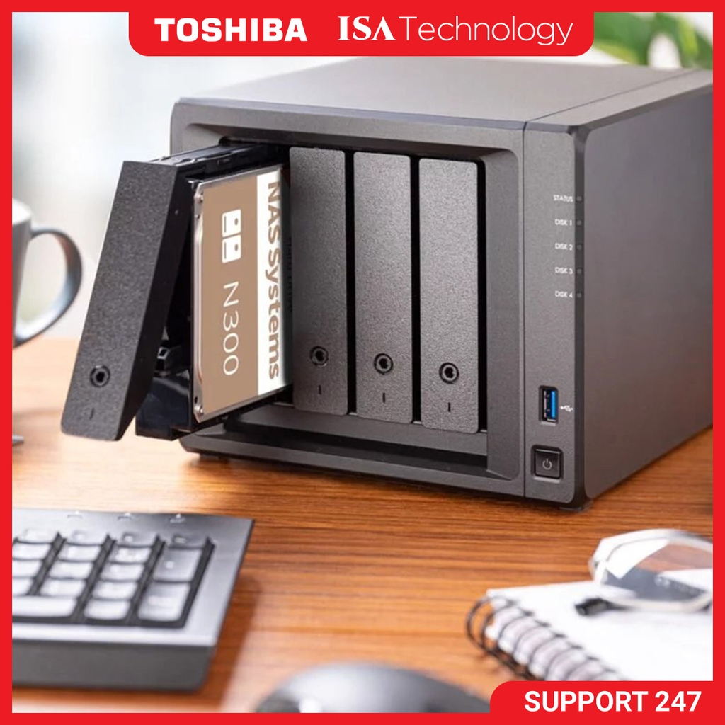Ổ cứng HDD Toshiba N300 8TB – 3.5 inch, SATA, 7200 RPM, 256 MB Cache, NAS, hỗ trợ RAID