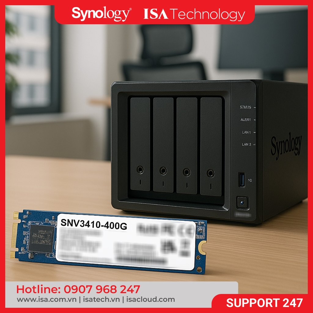 Ổ cứng SSD Synology SNV3410-400G 400GB M.2 2280 NVMe SSD, 5Y WTY_SNV3410-400G