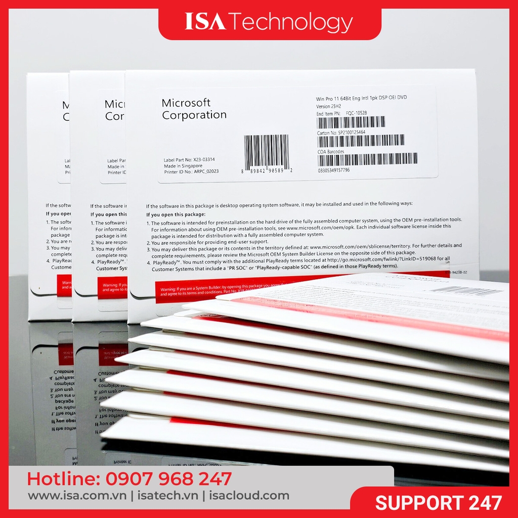 Phần mềm Win Pro 11 64Bit Eng Intl 1pk DSP OEI DVD (FQC-10528)