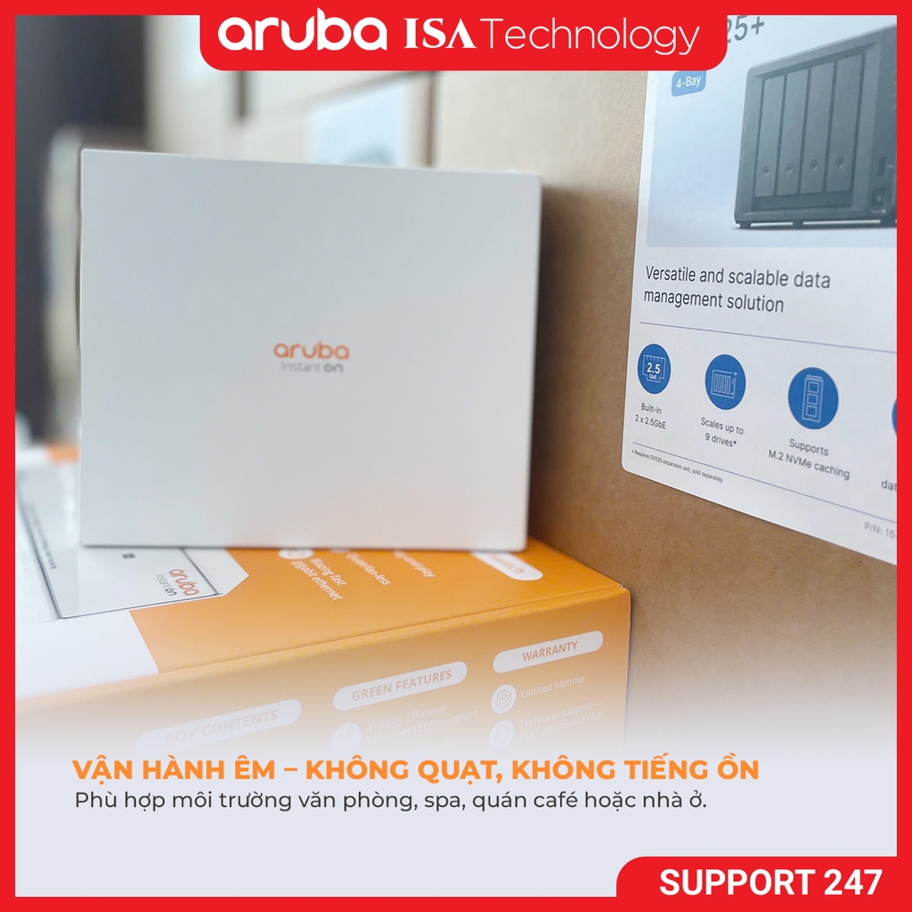 Switch Aruba Instant On 1430 8G  (R8R45A) 8port 16Gbps không cần cấu hình