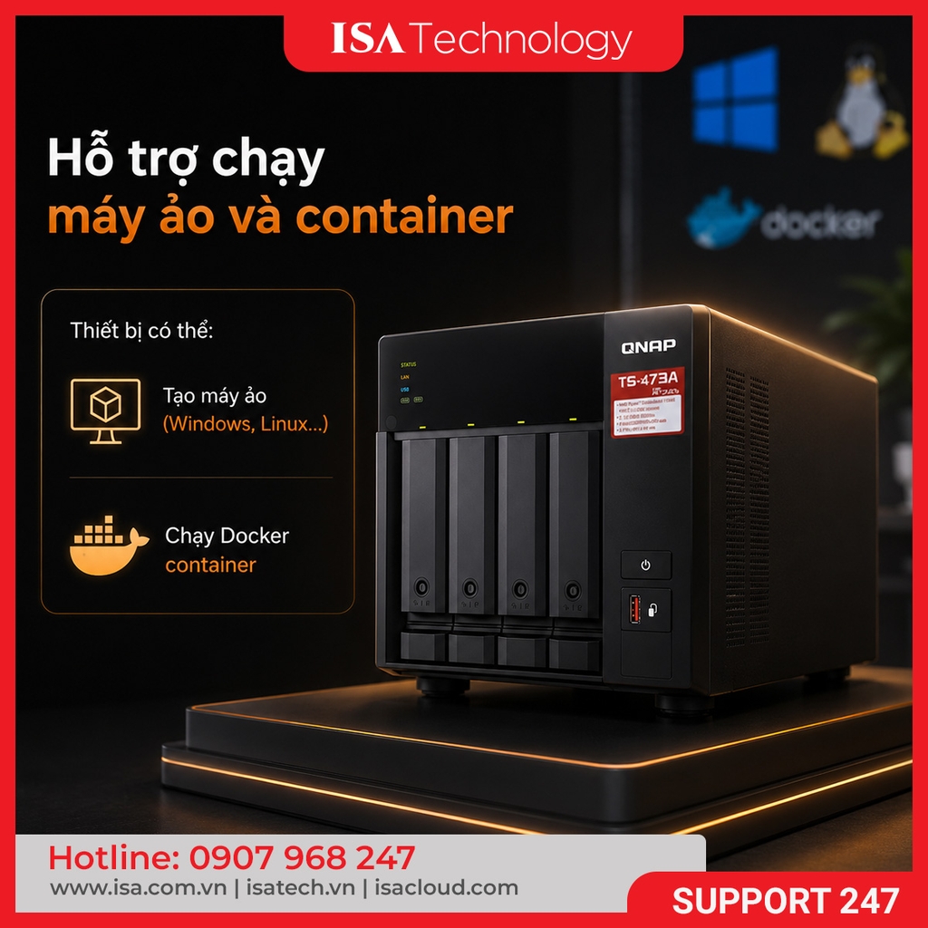 Thiết bị lưu trữ mạng Nas QNAP TS-473A-SW5T | 4 Khay ổ cứng