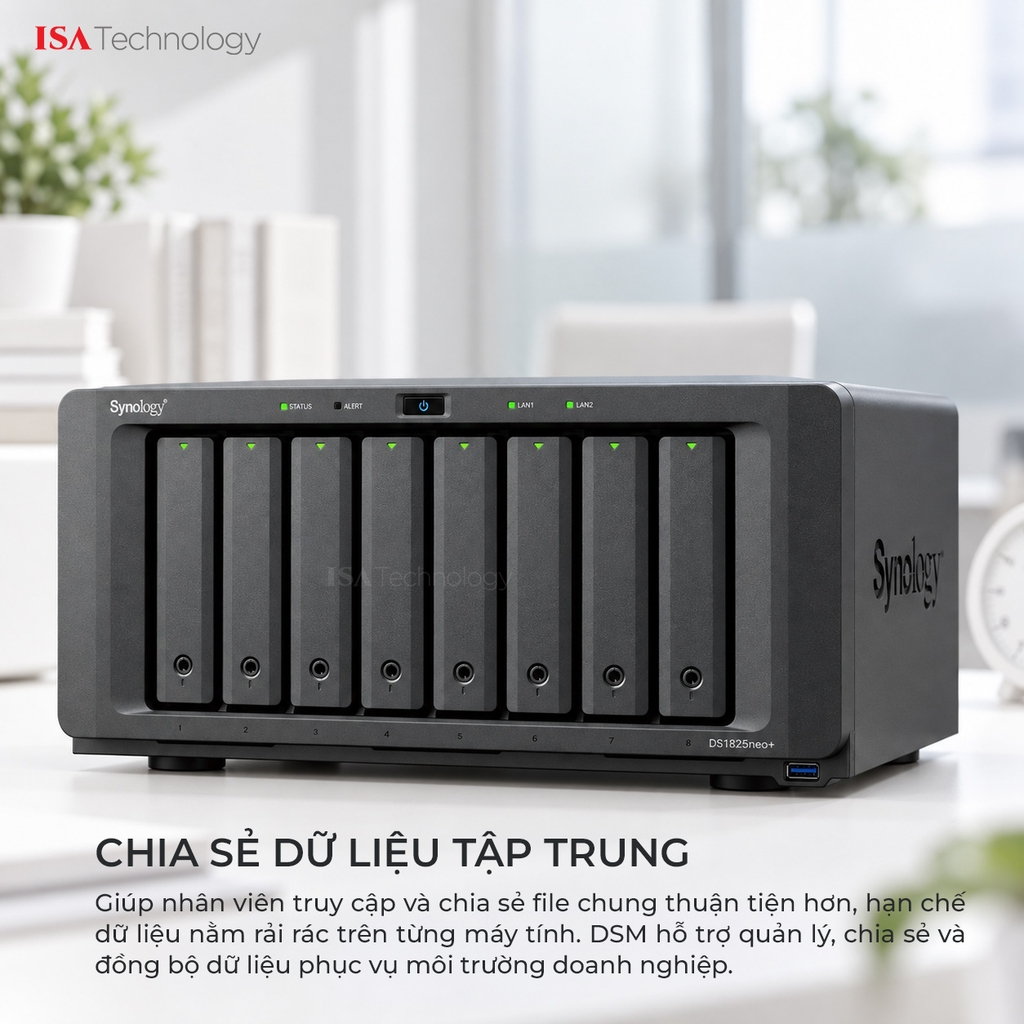 Thiết bị lưu trữ Nas Synology DS1825neo+ 8 bay