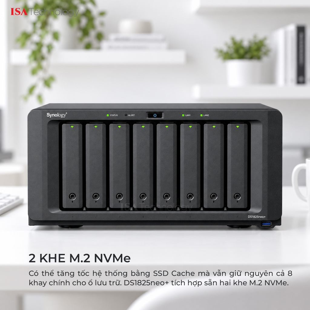 Thiết bị lưu trữ Nas Synology DS1825neo+ 8 bay