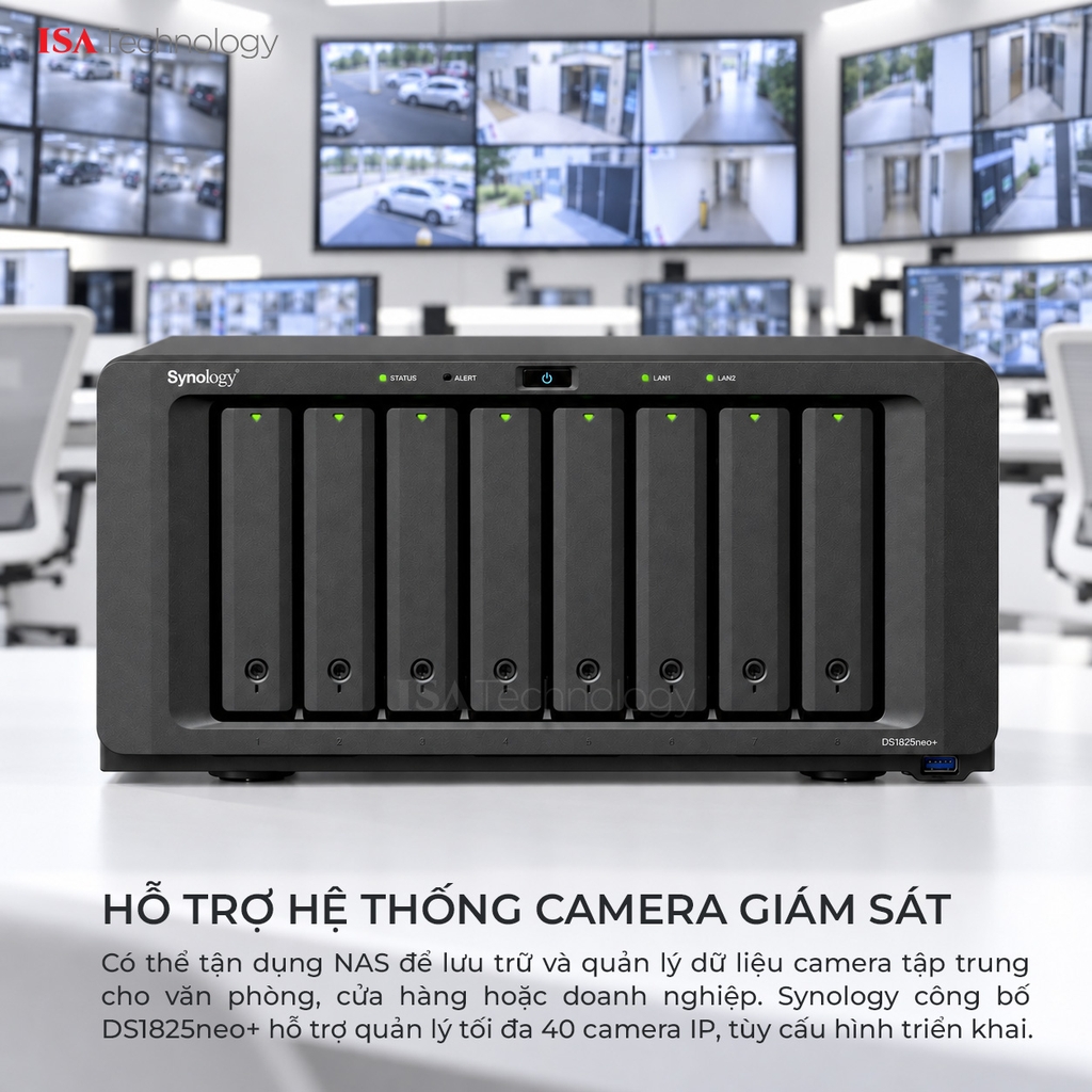 Thiết bị lưu trữ Nas Synology DS1825neo+ 8 bay