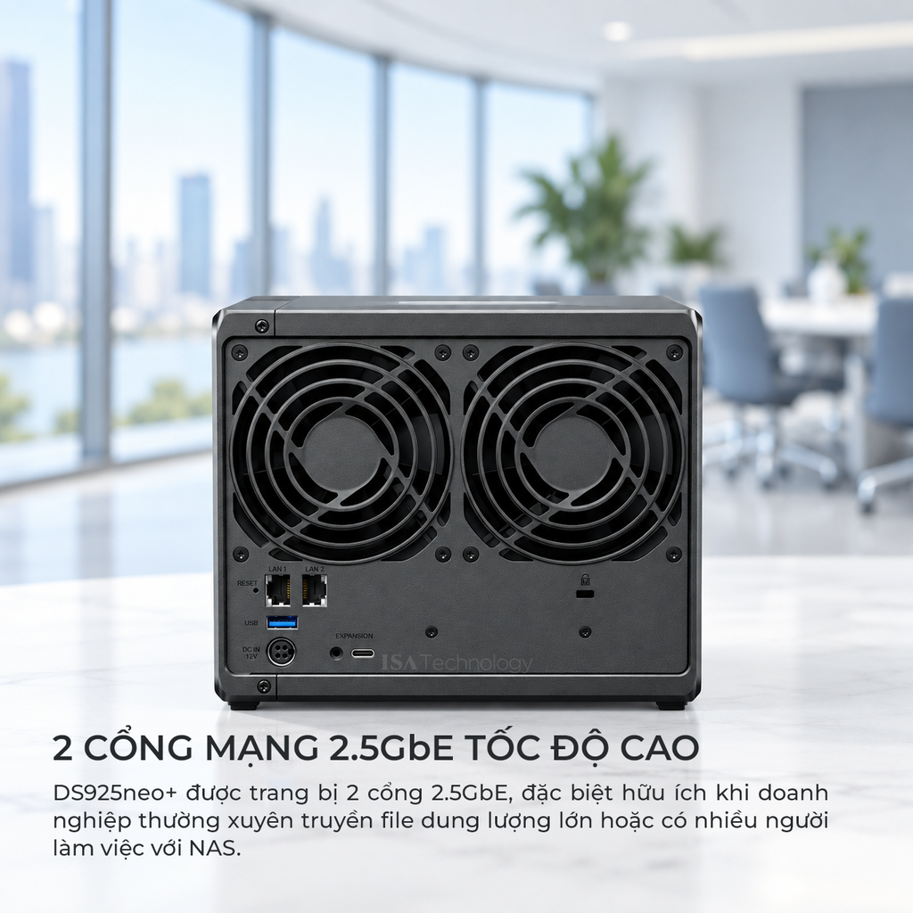 Thiết bị lưu trữ Nas Synology DS925neo+ 4 bay
