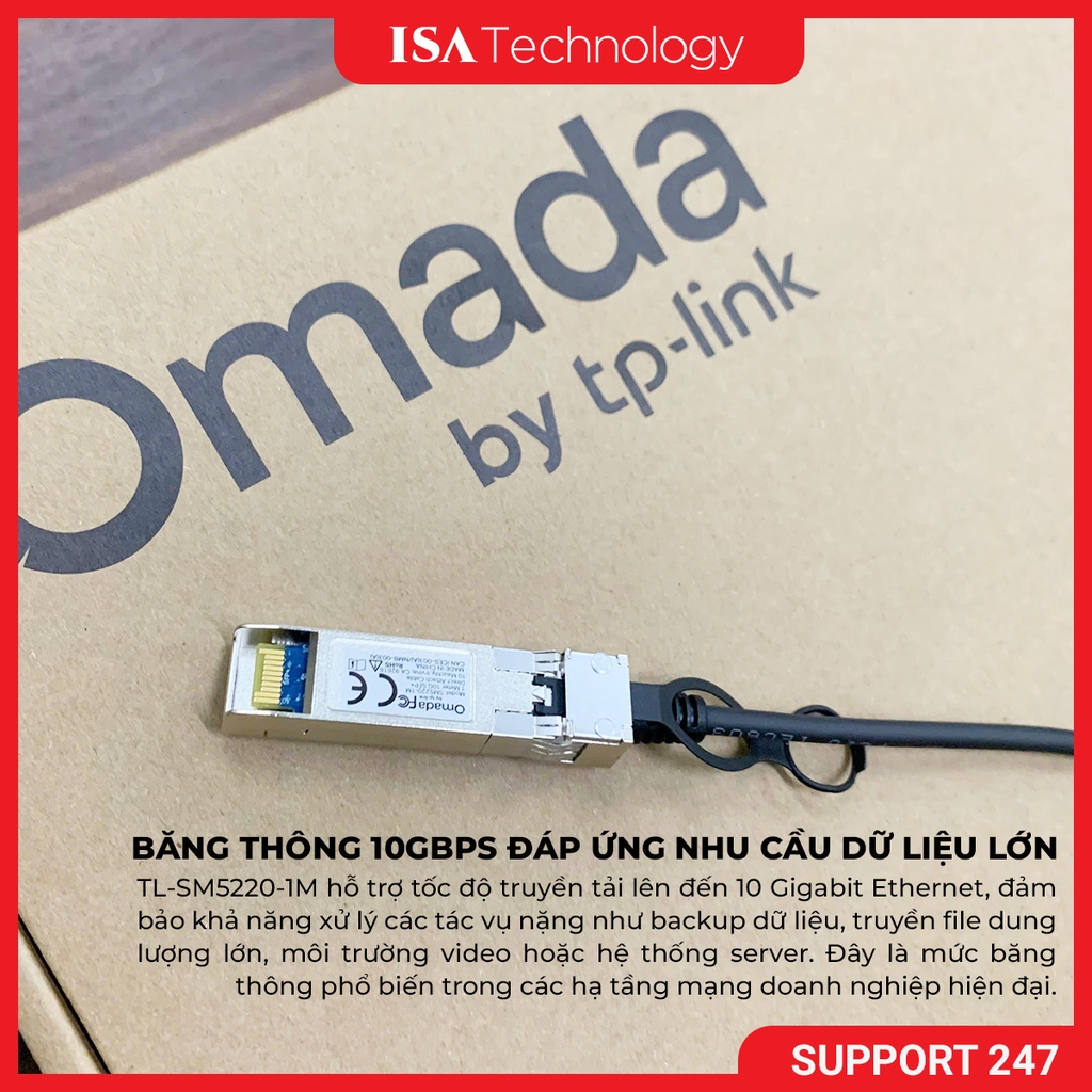 Cáp Kết Nối Trực Tiếp TP-Link Omada TL-SM5220-1M (10G SFP+ Direct Attach Cable 1Meters)
