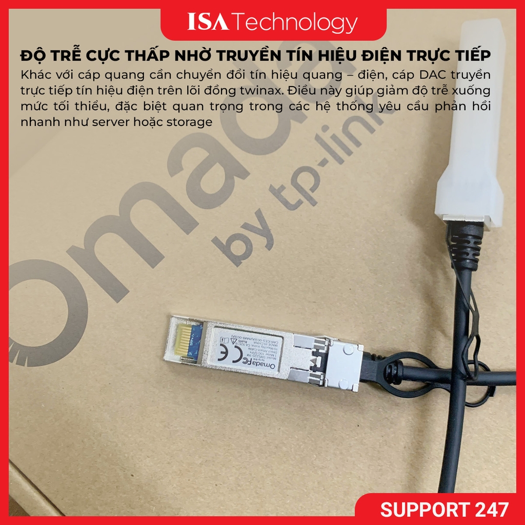 Cáp Kết Nối Trực Tiếp TP-Link Omada TL-SM5220-3M (10G SFP+ Direct Attach Cable 3Meters)