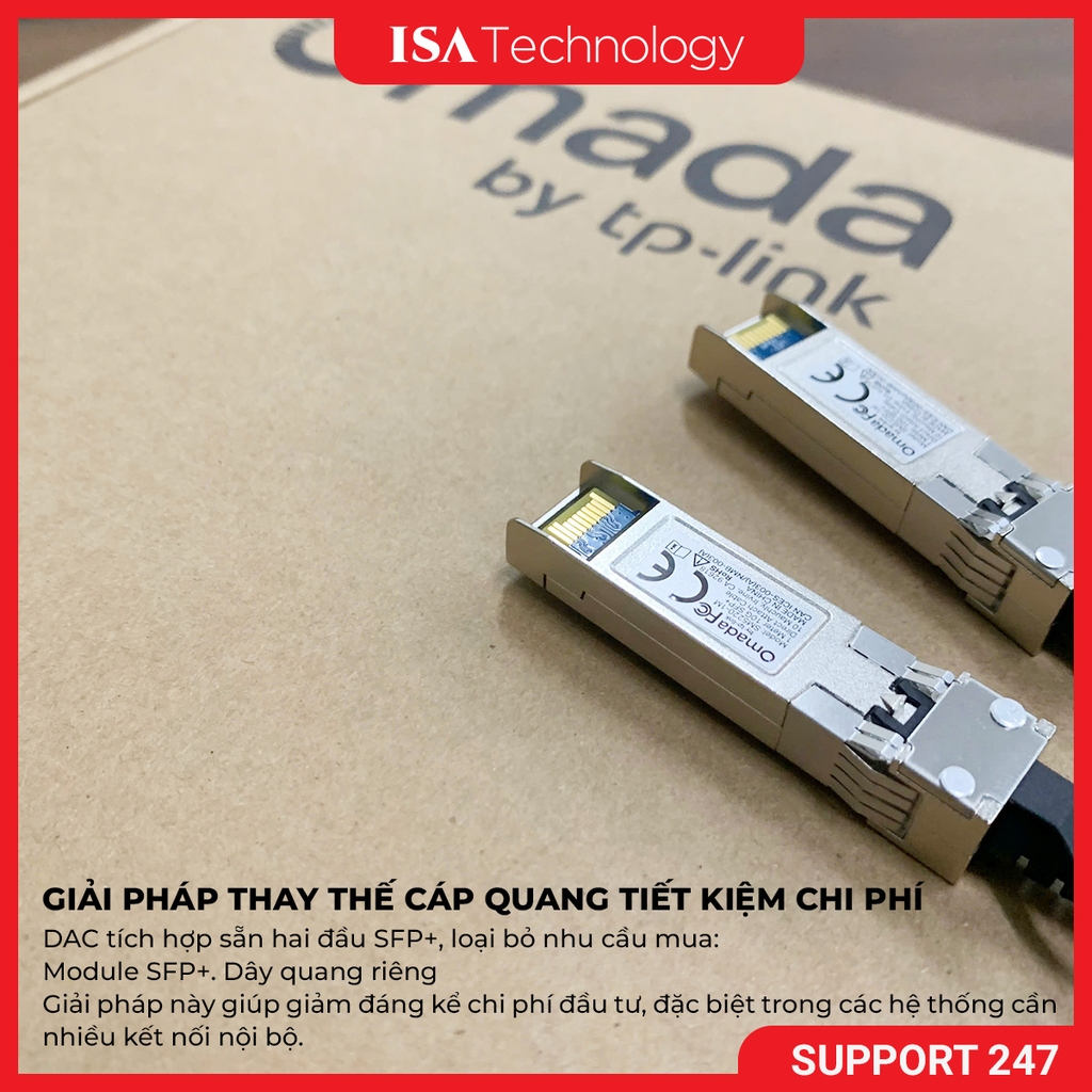 Cáp Kết Nối Trực Tiếp TP-Link Omada TL-SM5220-3M (10G SFP+ Direct Attach Cable 3Meters)