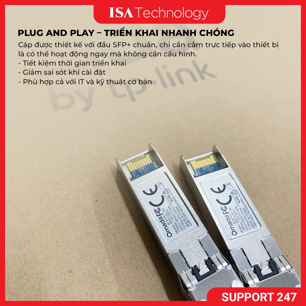 Cáp Kết Nối Trực Tiếp TP-Link Omada TL-SM5220-3M (10G SFP+ Direct Attach Cable 3Meters)