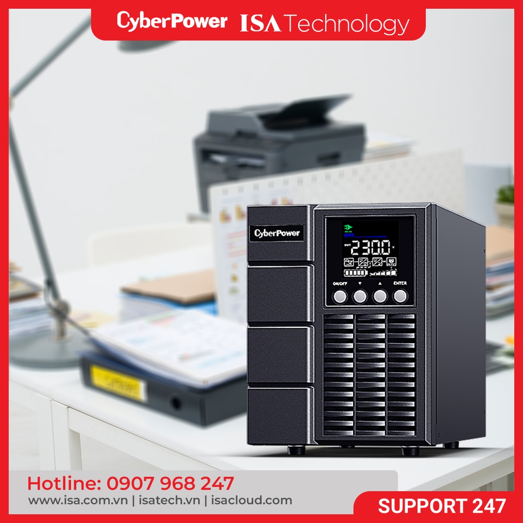 Bộ lưu điện UPS CyberPower OLS3000EA (Online/Tower/3000VA/2700W)