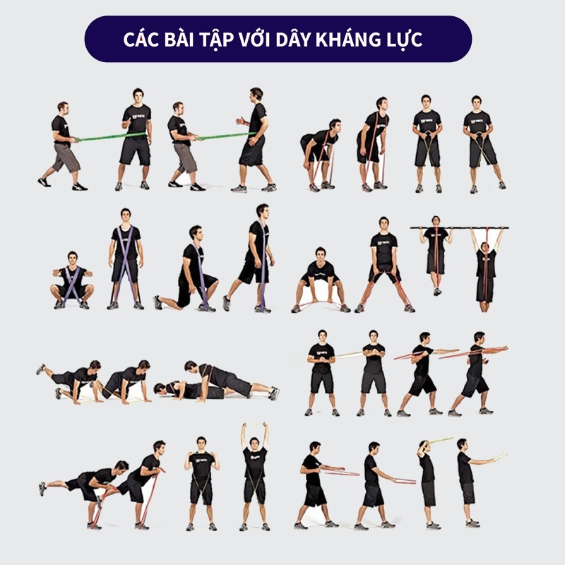 Dây Kháng Lực Hỗ Trợ Tập Xà Đơn Tập Gym Tại Nhà