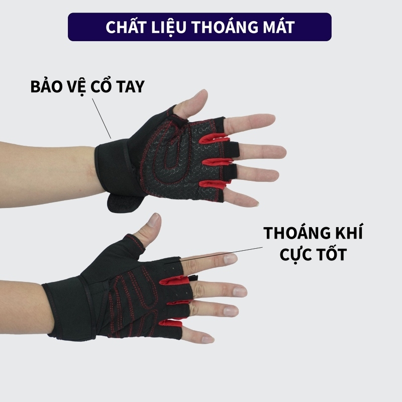 Găng Tay Tập Gym Tập Xà Chống Chai Tay