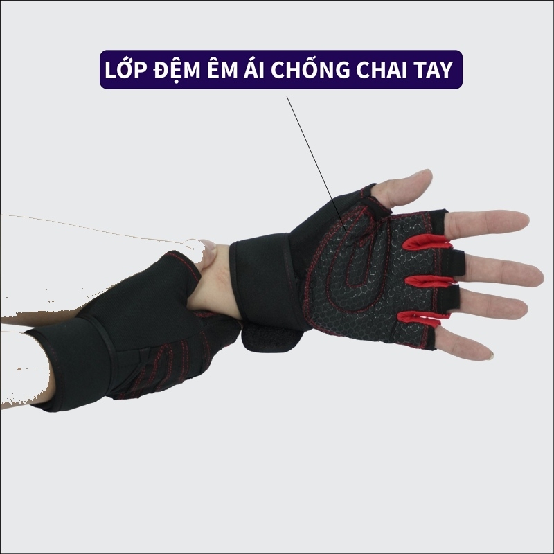Găng Tay Tập Gym Tập Xà Chống Chai Tay