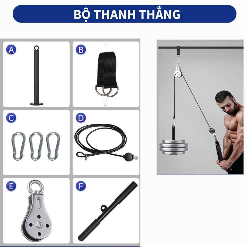 Ròng Rọc Tập Gym INOX 304 INFIT  Tập Gym Tại Nhà