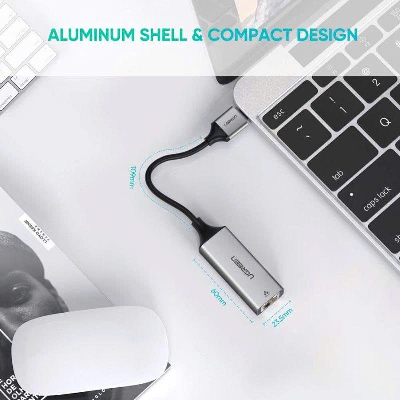 Cáp chuyển USB 3.0 sang mạng Lan 10/100/1000Mbps Gigabit Ugreen 50922 vỏ nhôm cao cấp