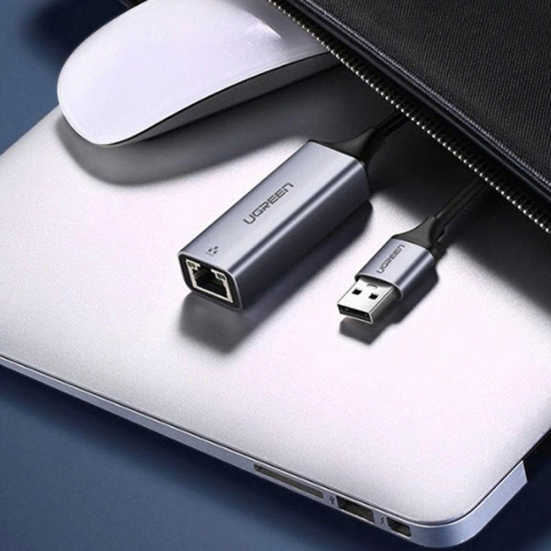 Cáp chuyển USB 3.0 sang mạng Lan 10/100/1000Mbps Gigabit Ugreen 50922 vỏ nhôm cao cấp