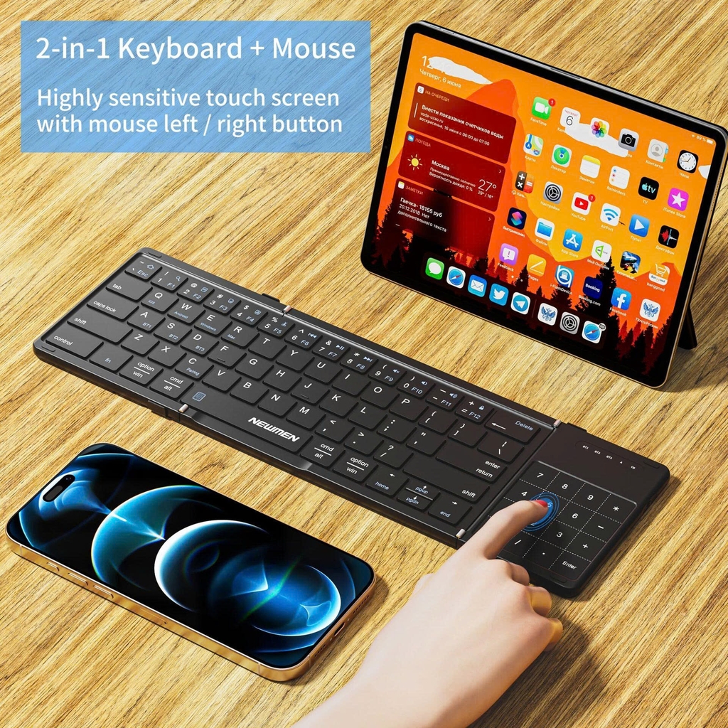 Bàn phím Bluetooth không dây Newmen BK66 Foldable  gấp gọn