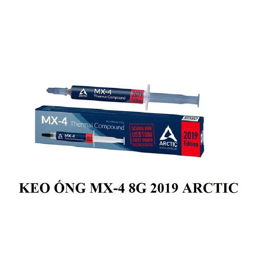 Keo tản nhiệt Arctic MX4 hiệu năng cao nặng 4G 8G tuỳ chọn