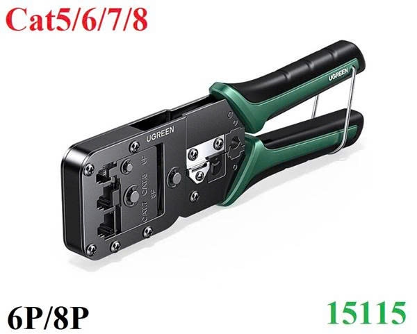 Kìm bấm mạng đa năng Ugreen 15115 NW200 RJ45 RJ11 RJ12 6P 8P Cat5 Cat6 Cat7 Cat8 cao cấp