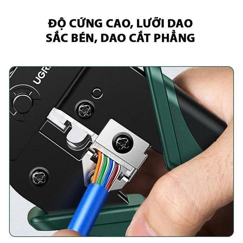 Ugreen Kìm bấm mạng RJ45 RJ11 UGREEN 35971 NW304 tích hợp dao tuốt vỏ