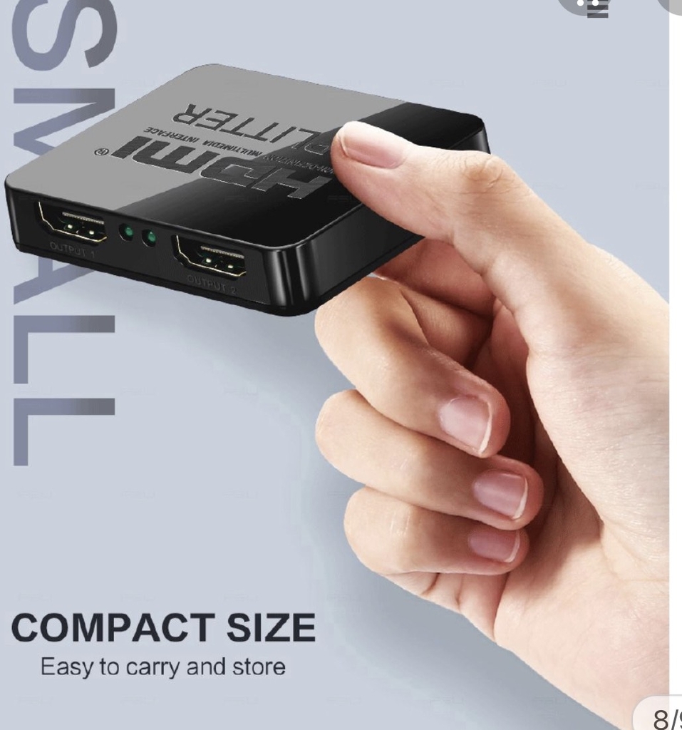 Bộ chia HDMI 1 sang 2, sang 2 màn hình HDMI giống nhau.