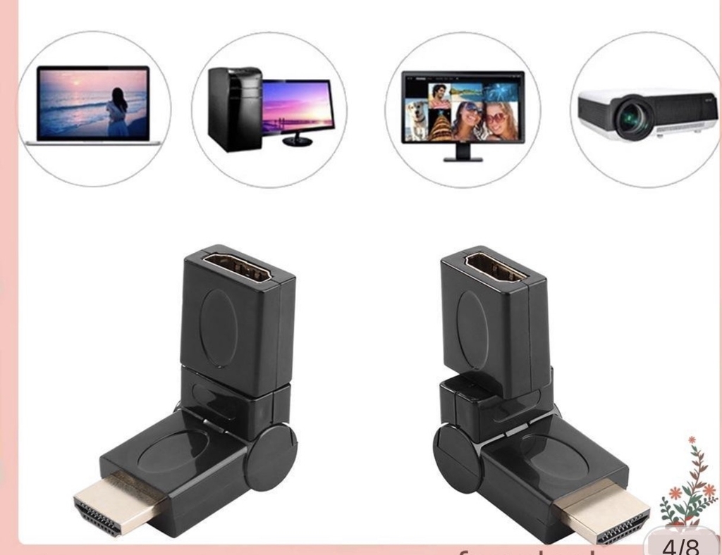 Đầu đổi HDMI xoay 360 độ