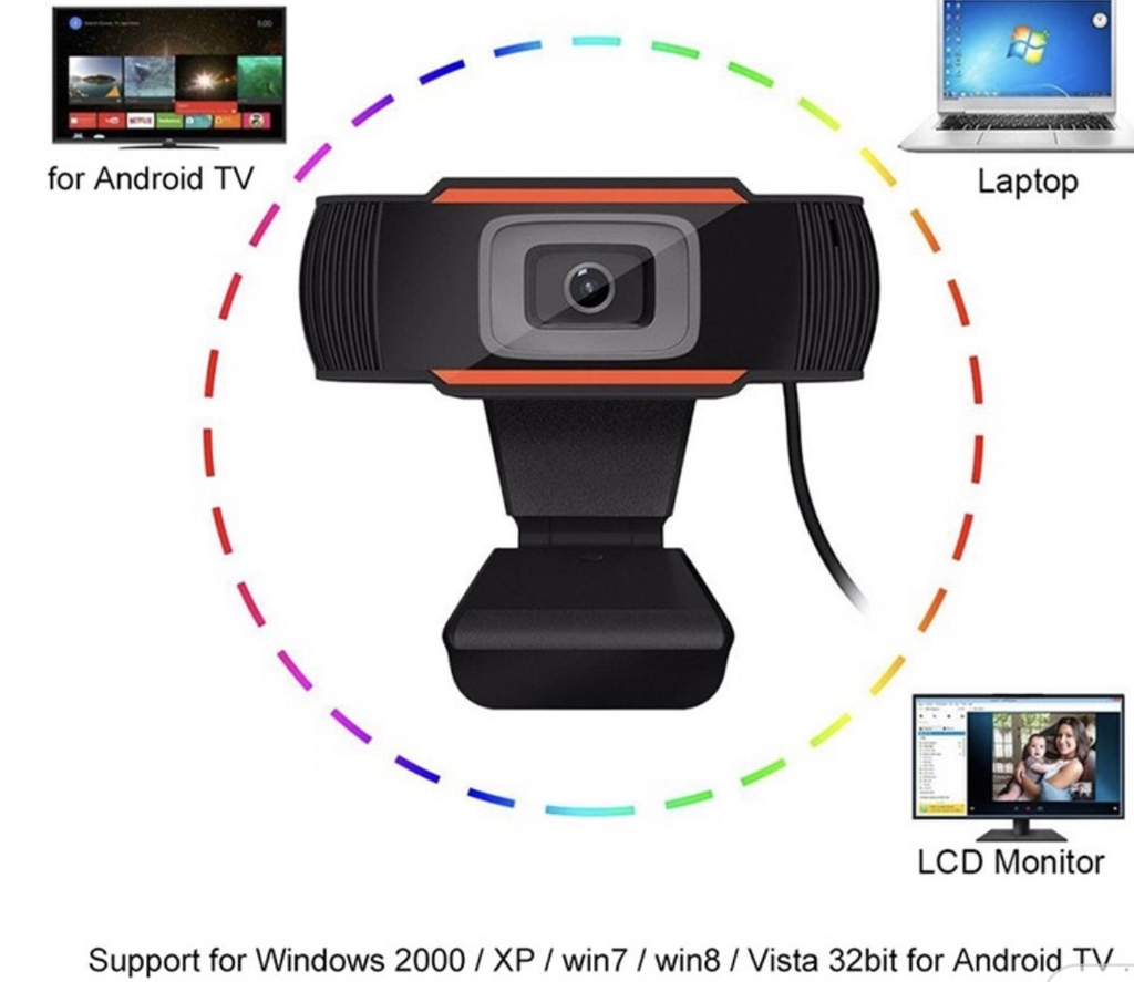 Webcame USB 2.0 1080P tiện lợi dành cho máy tính học online