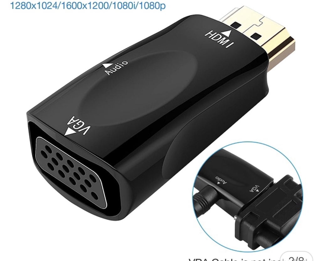 Đầu đổi HDMI sang VGA gắn từ máy tính cổng HDMI sang màn hình cổng VGA