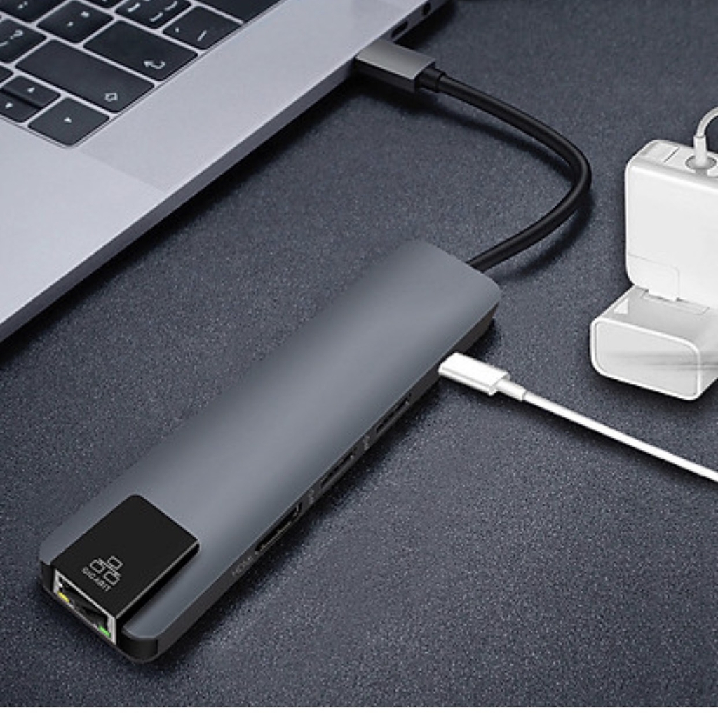 Cáp chuyển Type C(USB 3.1) 5 trong 1 tốc độ cao 4K HDMI/ RJ45 10/100