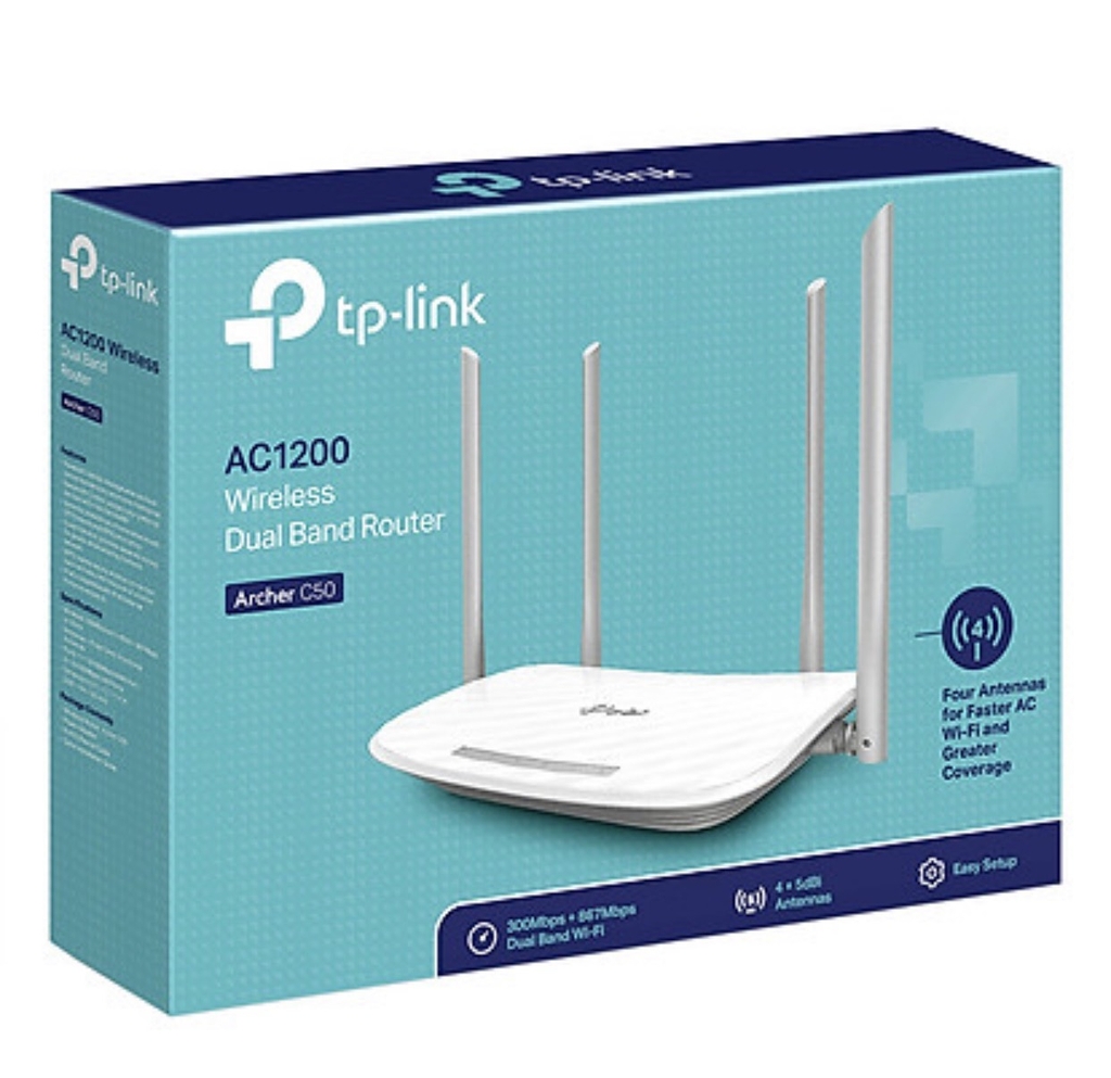 Bộ phát wifi TP Link Archer C50 Wireless AC1200Mbps- Hàng chính hãng.