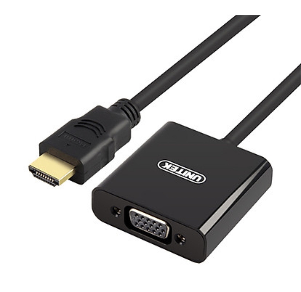 Cáp chuyển HDMI sang VGA Unitek V128ABK màu đen