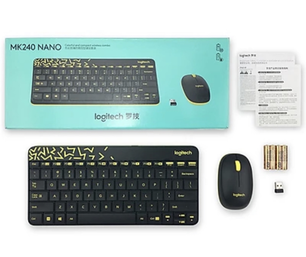 Bàn phím + Chuột không dây Logitech MK240-Hàng chính hãng