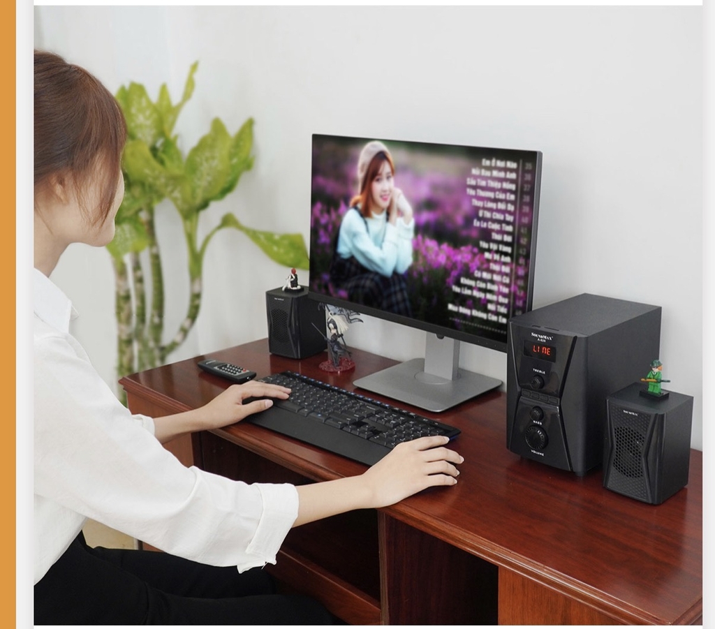 Loa vi tính SoundMax A828 2.1 có Bluetooth - Hàng Chính Hãng