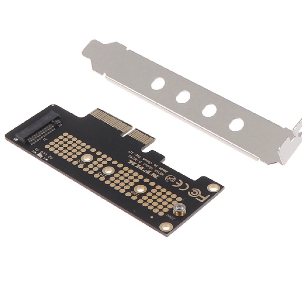 Card chuyển SSD M2 NVMe PCIe Sang PCIe X4  Kèm Giá Đỡ Tiện Dụng dùng cho máy tính bàn PC