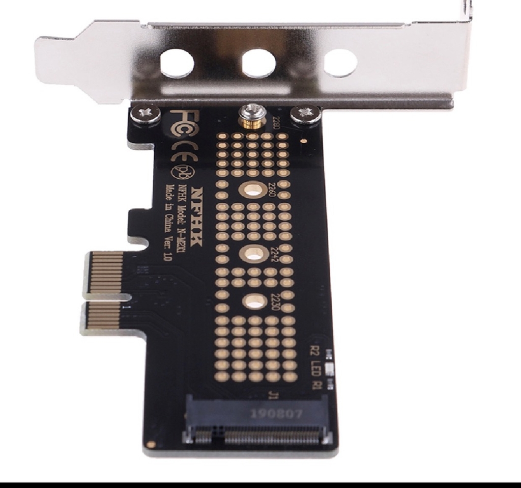 Card Chuyển Đổi M2 NVMe PCLE  Sang PCIE X1 Kèm Giá Đỡ Tiện Dụng