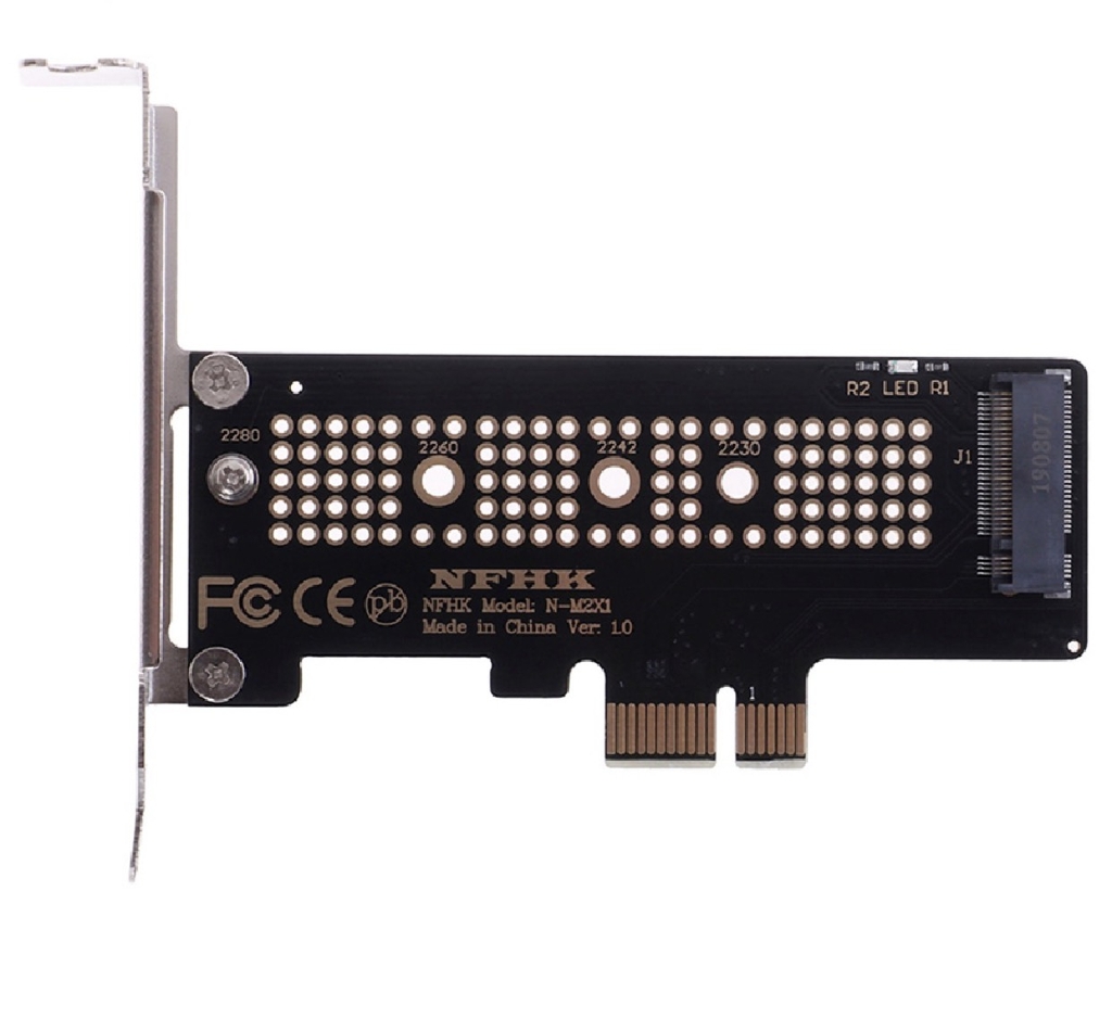 Card Chuyển Đổi M2 NVMe PCLE  Sang PCIE X1 Kèm Giá Đỡ Tiện Dụng
