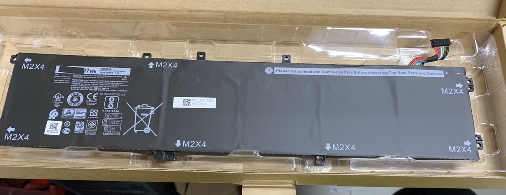 Pin Laptop Dell XPS 15 9560, 9570, 7590 Precision 5520, 5530, 5540. Vostro 15 7590 Inspiron 7590 7591 mã pin H5H20