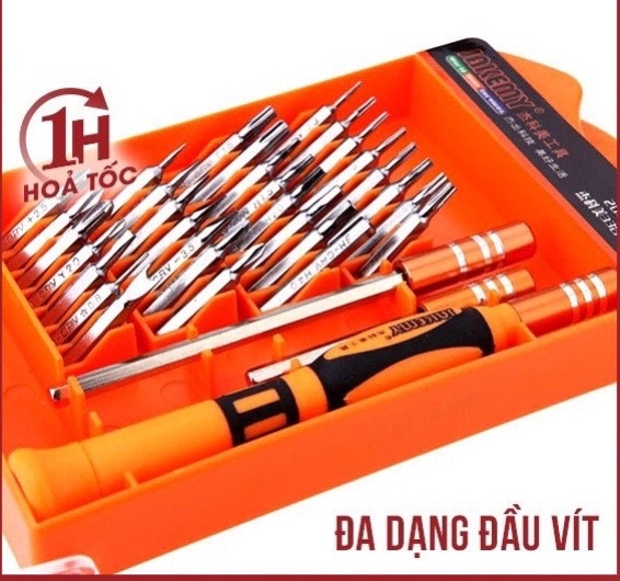 Jakemy Bộ vít đa năng 33 in 1 Jakemy JM 8111-Có cây nhíp kèm, cây nối dài cây vặn.