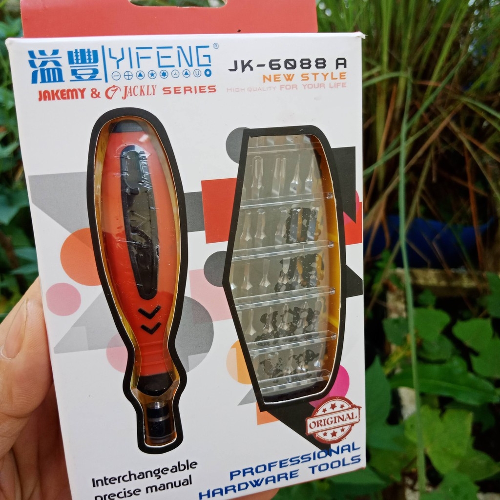 Jackly Bộ vít đa năng Jackly JK 6088A-Có cây nhíp kèm, cây nối dài cây vặn.