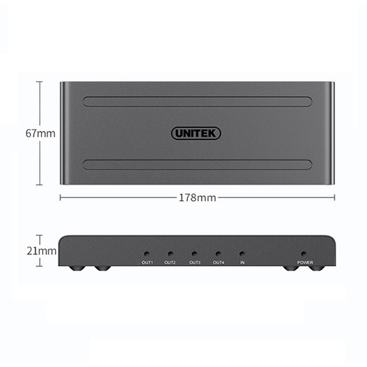 Unitek Bộ Chia HDMI 1 Ra 2 Cổng UNITEK V130A Hỗ Trợ 4K