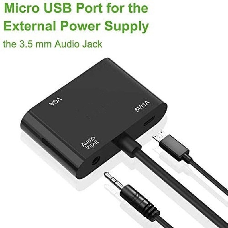 Cáp chuyển HDMI sang HDMI và VGA 2 in 1 gắn từ máy tính cổng HDMI sang màn hình, máy chiếu, tivi..