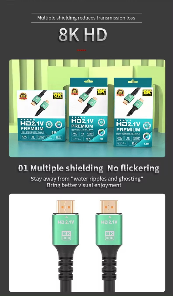 Cáp HDMI 2.1 15M Premium 8K Utra HD Full Box