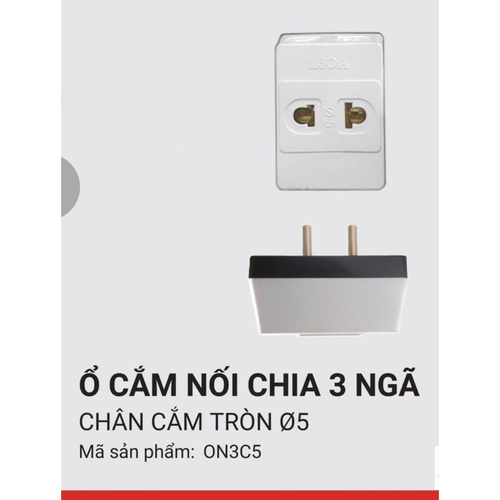 Ổ Cắm Điện Chia 3 Ngả - Chia Từ 1 Ổ Cắm Ra 3 Ổ Cắm Lioa ON3NC4