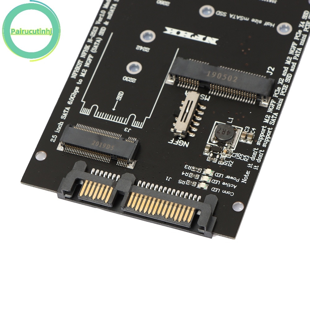 Card Chuyển Đổi 2 Trong 1 M2 Sata NGFF,MSATA Sang SATA 3.0 Cho máy bàn, Laptop-Không dùng được SSD M2 NVME